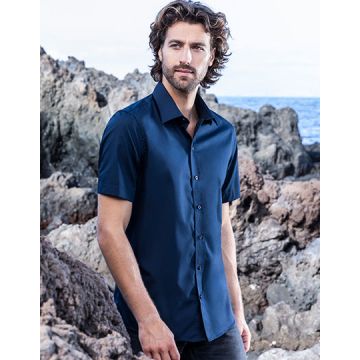 E6300 | Men´s Poplin Shirt Short Sleeve | Promodoro