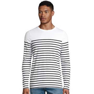 L03099 | Men´s Long Sleeve Striped T-Shirt Matelot | SOL´S