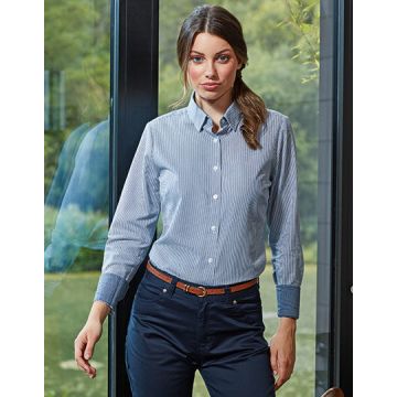 PW338 | Women´s Cotton Rich Oxford Stripes Shirt | Premier W