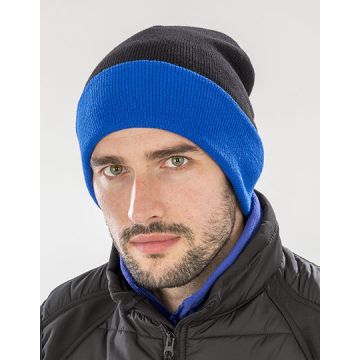 RT930 | Recycled Black Compass Beanie | Result Genuine Recyc